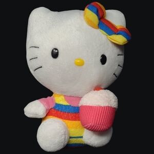 2013 TY BEANIE PLUSH "HELLO KITTY" CUPCAKE BY SANRIO